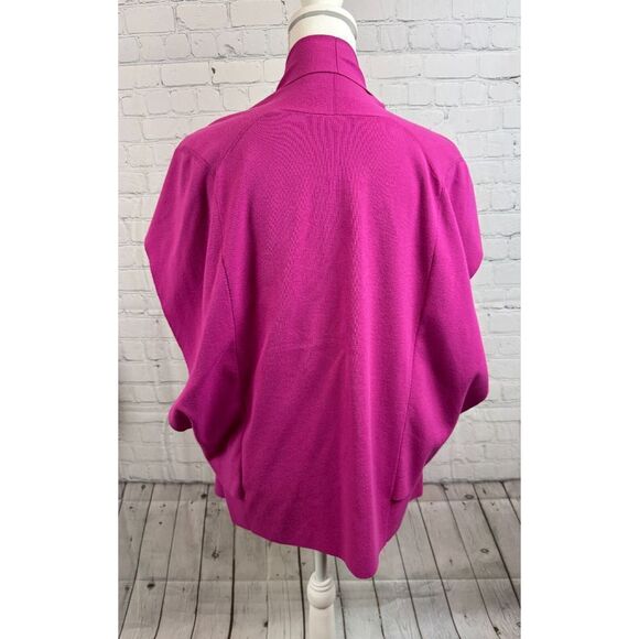 LAFAYETTE 148 NEW YORK pink magenta sleeveless open front cardigan sweater S - Picture 5 of 10